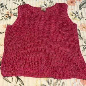 Sigrid Olsen sport knitted pink top large